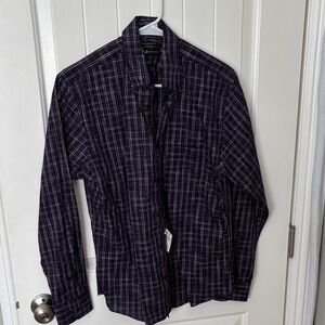 Neiman Marcus Men's Navy and White Plaid Jacket